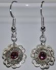 Ammo Earrings-38Spl+P with Antique Pink Swarovski Crystals