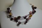 Burgundy Crocheted Necklace