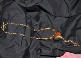 Puffed Heart Batik Style Necklace