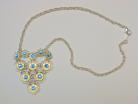 Ammo Necklace-9mm Ammo Heart Shaped with Aquamarine Crystals