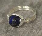 Lapis Lazuli Silver Wrapped Ring